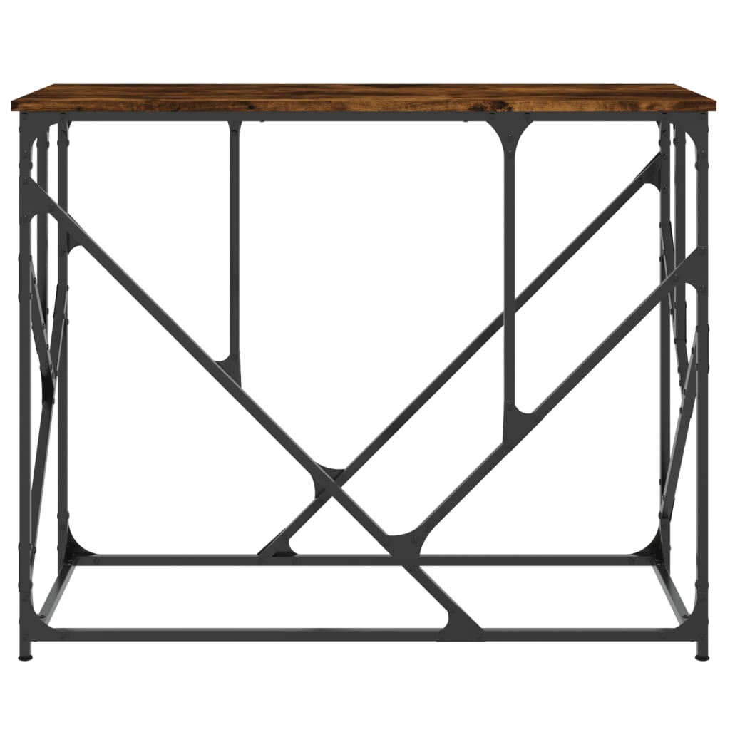 vidaXL Console Table Smoked Oak 100x40x80 cm Engineered Wood 4