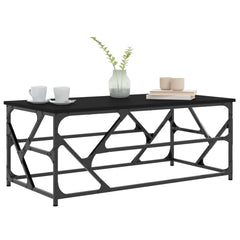 vidaXL Coffee Table Black 100x50x40 cm Engineered Wood 3