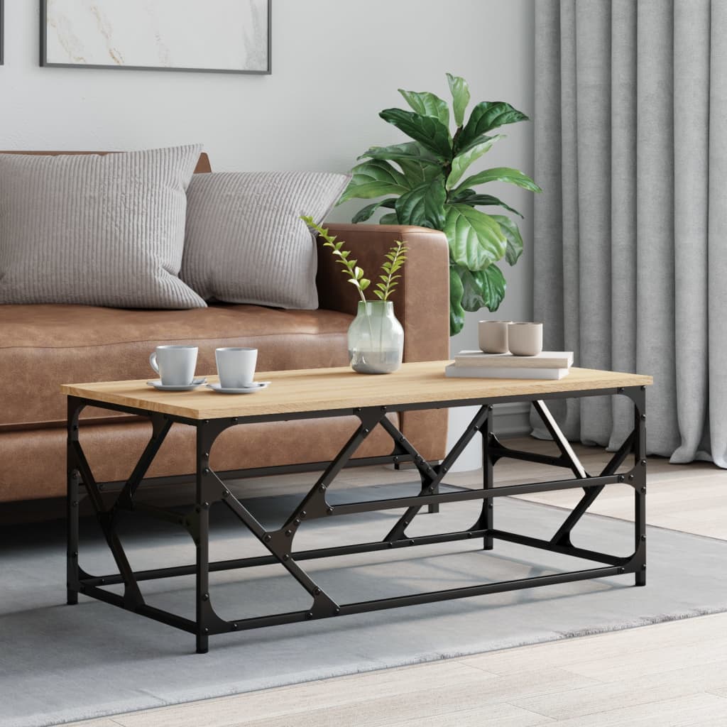 vidaXL Coffee Table Sonoma Oak 100x50x40 cm Engineered Wood 1