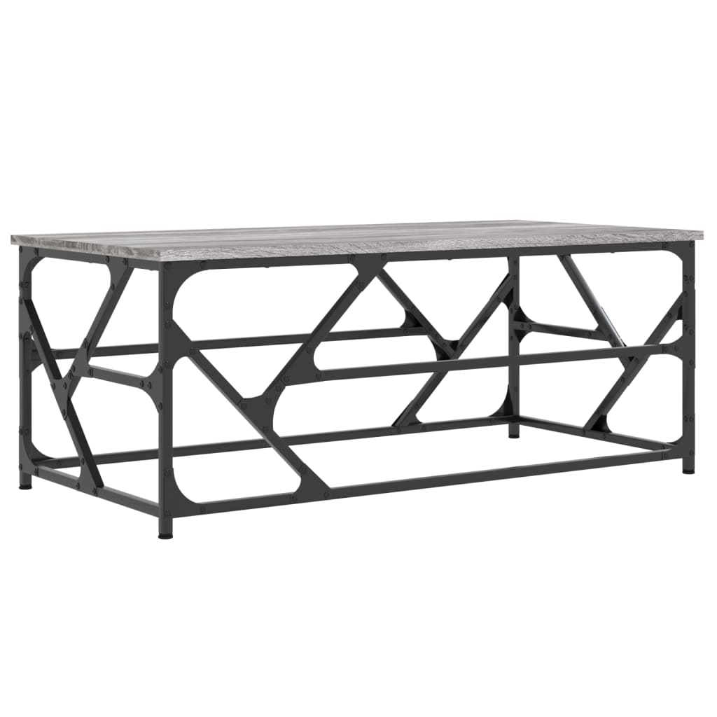 vidaXL Coffee Table Grey Sonoma 100x50x40 cm Engineered Wood 2