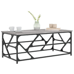 vidaXL Coffee Table Grey Sonoma 100x50x40 cm Engineered Wood 3