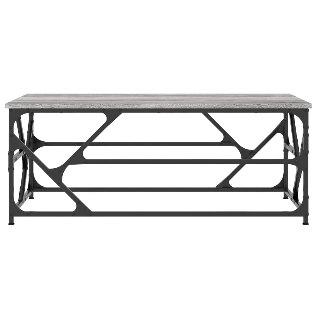 vidaXL Coffee Table Grey Sonoma 100x50x40 cm Engineered Wood 4