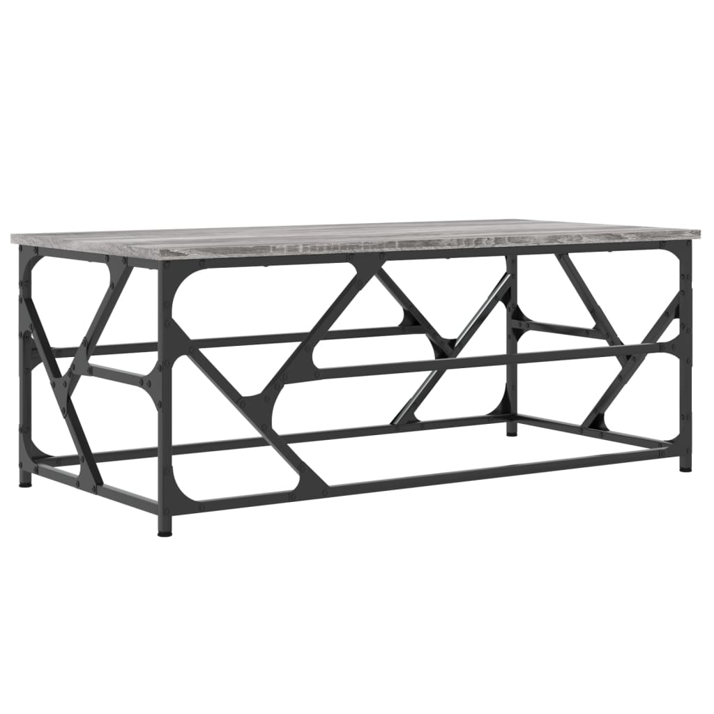 vidaXL Coffee Table Grey Sonoma 100x50x40 cm Engineered Wood 6