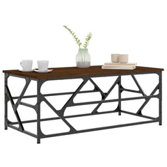 vidaXL Coffee Table Brown Oak 100x50x40 cm Engineered Wood 3