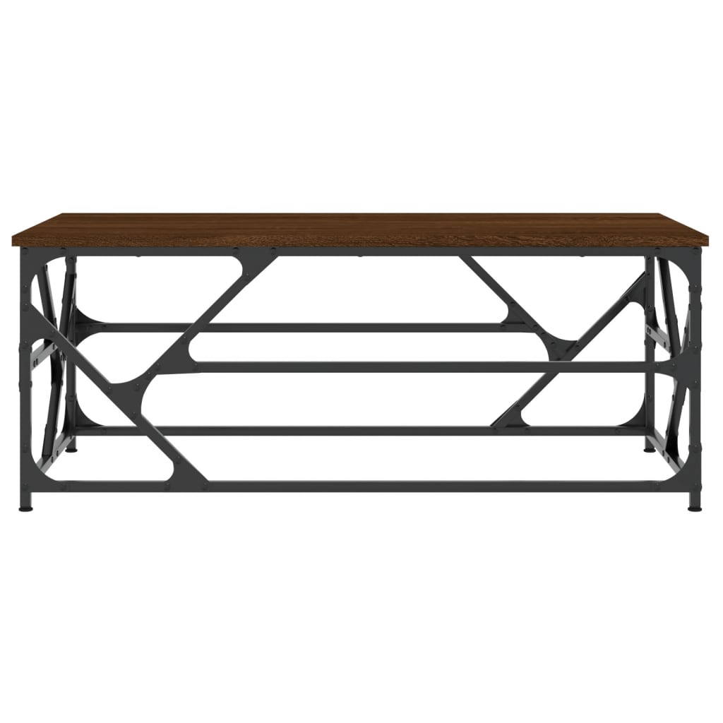 vidaXL Coffee Table Brown Oak 100x50x40 cm Engineered Wood 4