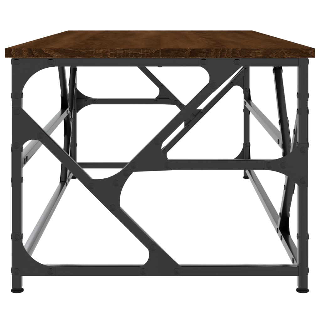 vidaXL Coffee Table Brown Oak 100x50x40 cm Engineered Wood 5