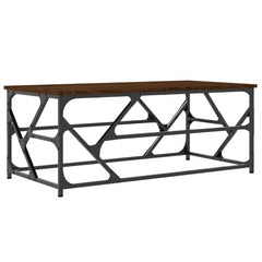 vidaXL Coffee Table Brown Oak 100x50x40 cm Engineered Wood 6