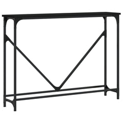 vidaXL Console Table Black 102x22.5x75 cm Engineered Wood 2