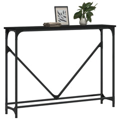 vidaXL Console Table Black 102x22.5x75 cm Engineered Wood 3