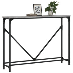vidaXL Console Table Grey Sonoma 102x22.5x75 cm Engineered Wood 3