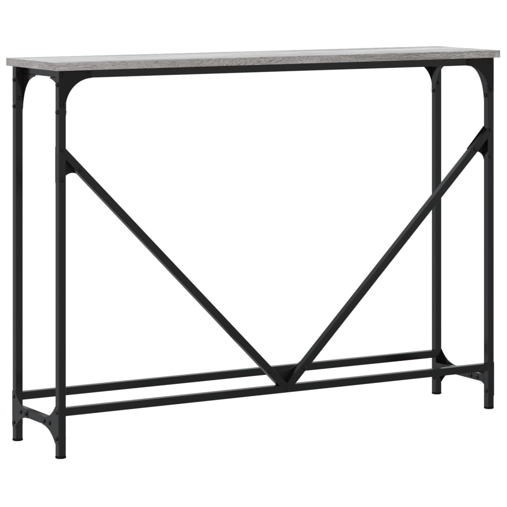 vidaXL Console Table Grey Sonoma 102x22.5x75 cm Engineered Wood 6