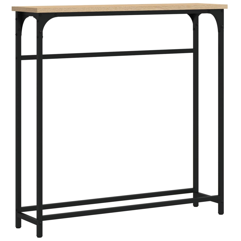 vidaXL Console Table Sonoma Oak 75x19.5x75 cm Engineered Wood 2