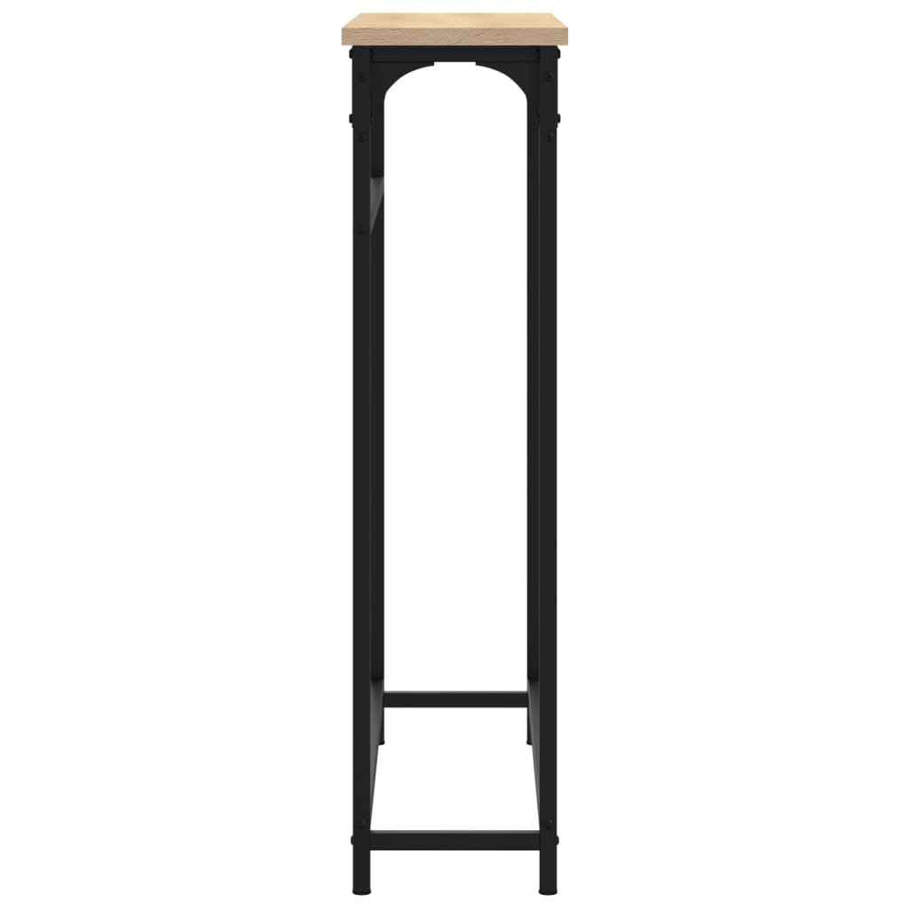 vidaXL Console Table Sonoma Oak 75x19.5x75 cm Engineered Wood 5