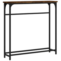 vidaXL Console Table | Smoked oak | Engineered wood, metal | Compact 2