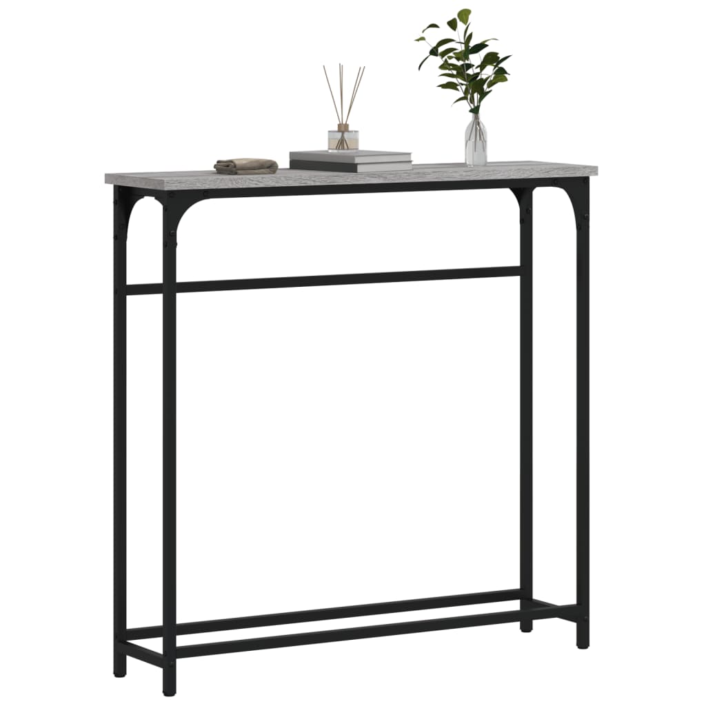 vidaXL Console Table | Grey sonoma | Engineered wood | Narrow | Adjustable Feet 3