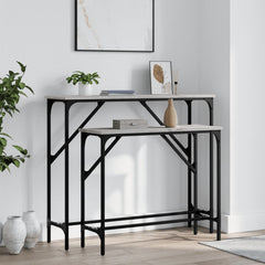 vidaXL Console Tables 2 pcs Grey Sonoma Engineered Wood 1