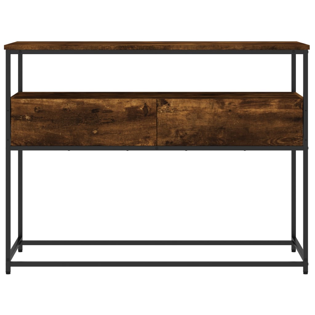 vidaXL Console Table Smoked Oak 100x40x75 cm Engineered Wood 6