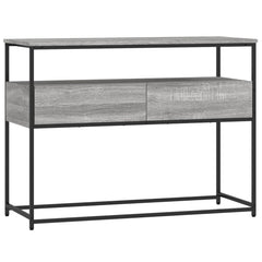 vidaXL Console Table Grey Sonoma 100x40x75 cm Engineered Wood 2