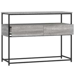 vidaXL Console Table Grey Sonoma 100x40x75 cm Engineered Wood 5