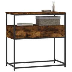 vidaXL Console Table Smoked Oak 75x40x75 cm Engineered Wood 3