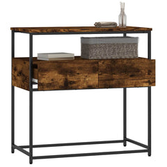 vidaXL Console Table Smoked Oak 75x40x75 cm Engineered Wood 4