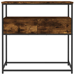 vidaXL Console Table Smoked Oak 75x40x75 cm Engineered Wood 6