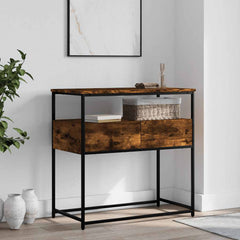 vidaXL Console Table Smoked Oak 75x40x75 cm Engineered Wood 1