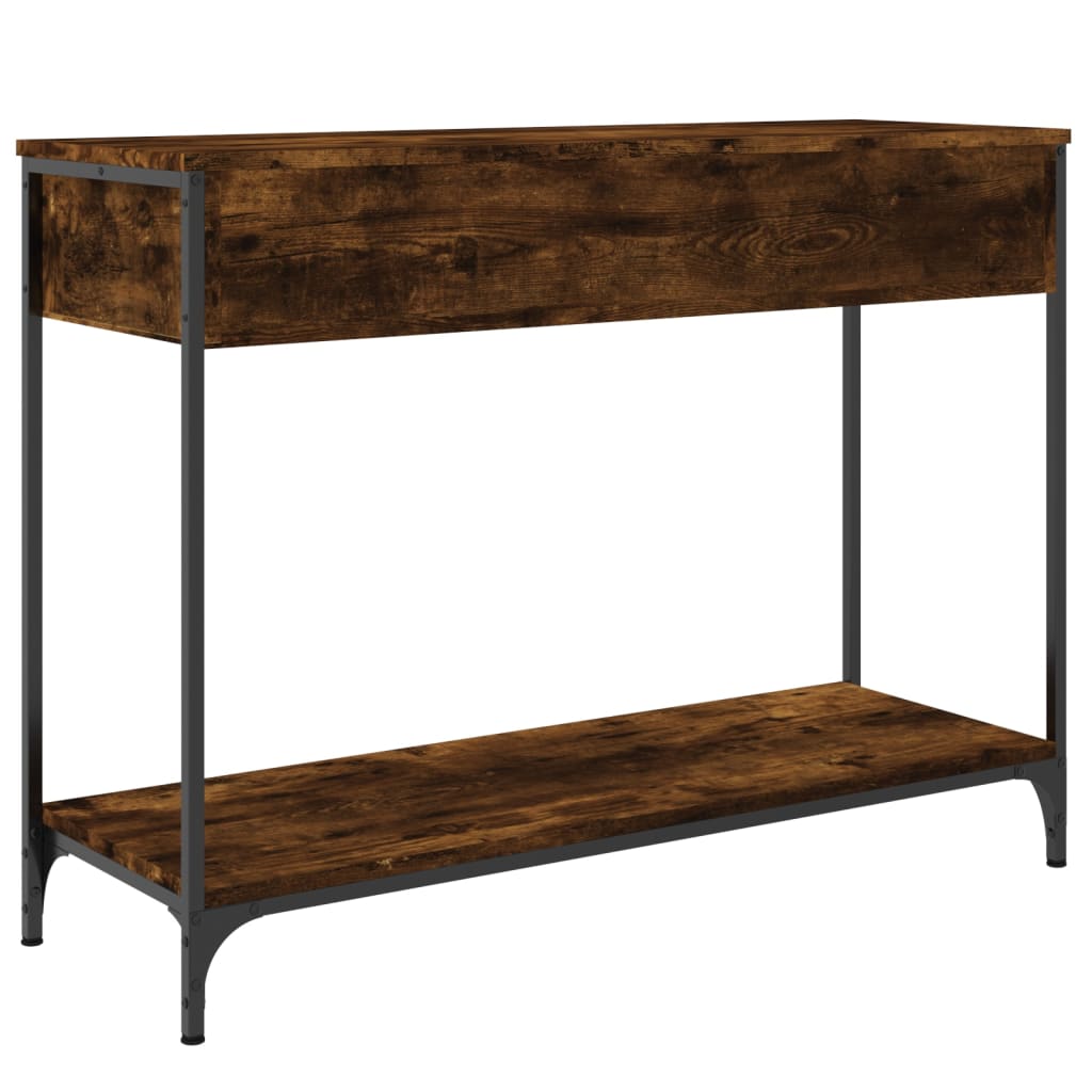 vidaXL Console Table Smoked Oak 100x34,5x75 cm Engineered Wood 5