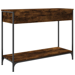 vidaXL Console Table Smoked Oak 100x34,5x75 cm Engineered Wood 5