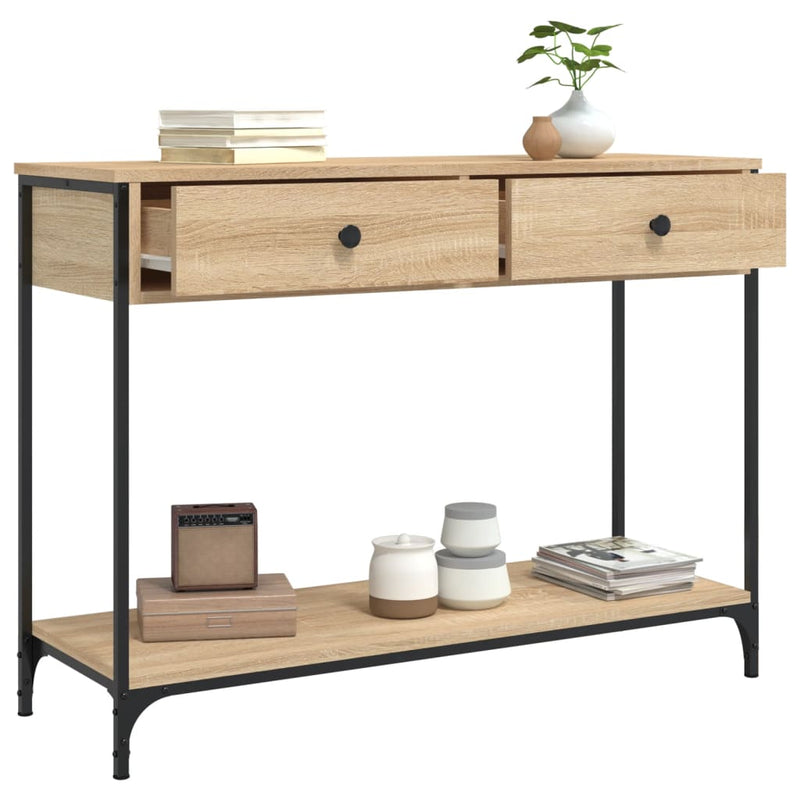 Console Table Sonoma Oak 100x34.5x75 cm Engineered Wood