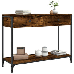 vidaXL Console Table Smoked Oak 100x34.5x75 cm Engineered Wood 3