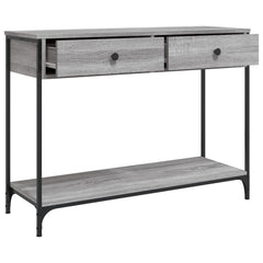 Console Table 100x34,5x75 cm Engineered Wood Grey sonoma 100 cm