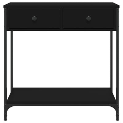 Console Table Black 75x34.5x75 cm Engineered Wood