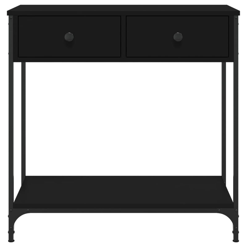 Console Table Black 75x34.5x75 cm Engineered Wood