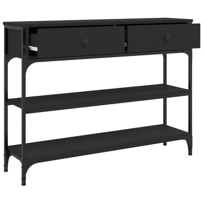 Console Table Black 100x25x75 cm Engineered Wood