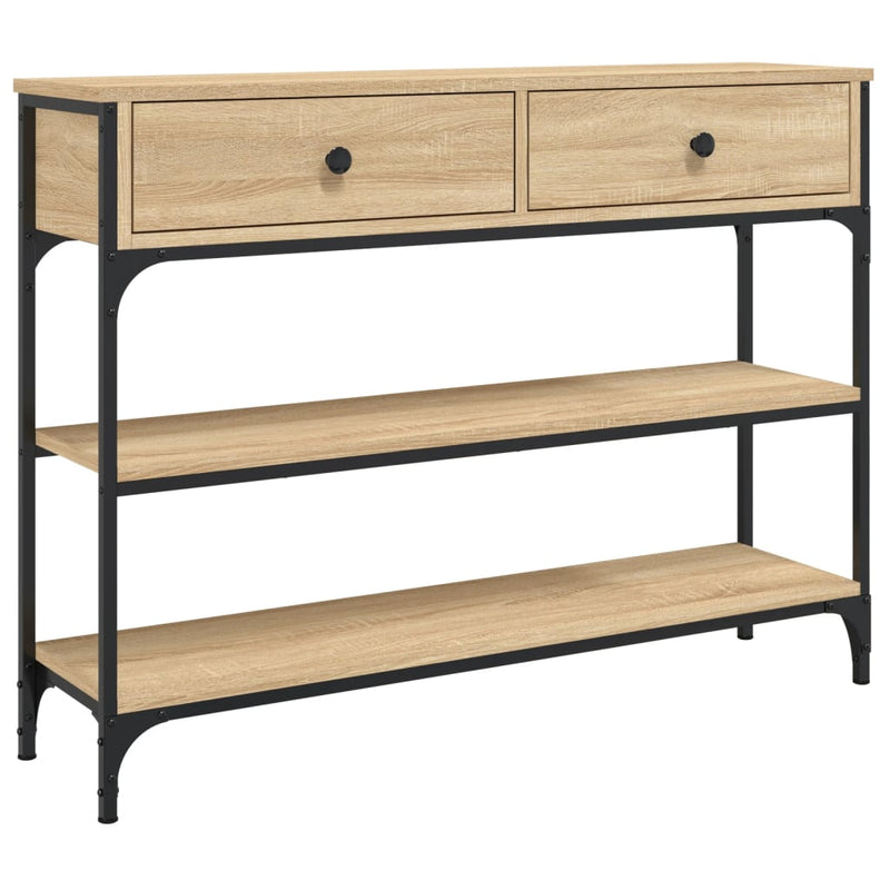 Console Table Sonoma Oak 100x25x75 cm Engineered Wood