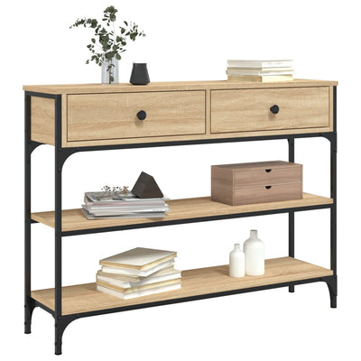 Console Table Sonoma Oak 100x25x75 cm Engineered Wood