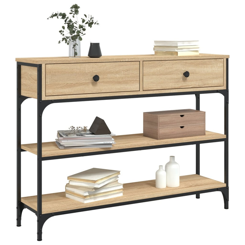 Console Table Sonoma Oak 100x25x75 cm Engineered Wood