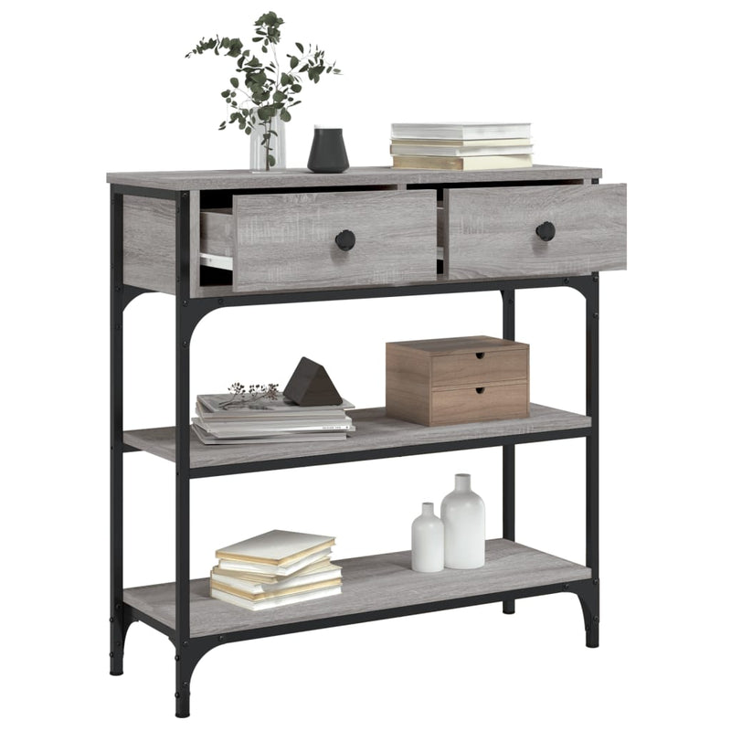 Console Table Grey Sonoma 72.5x25x75 cm Engineered Wood