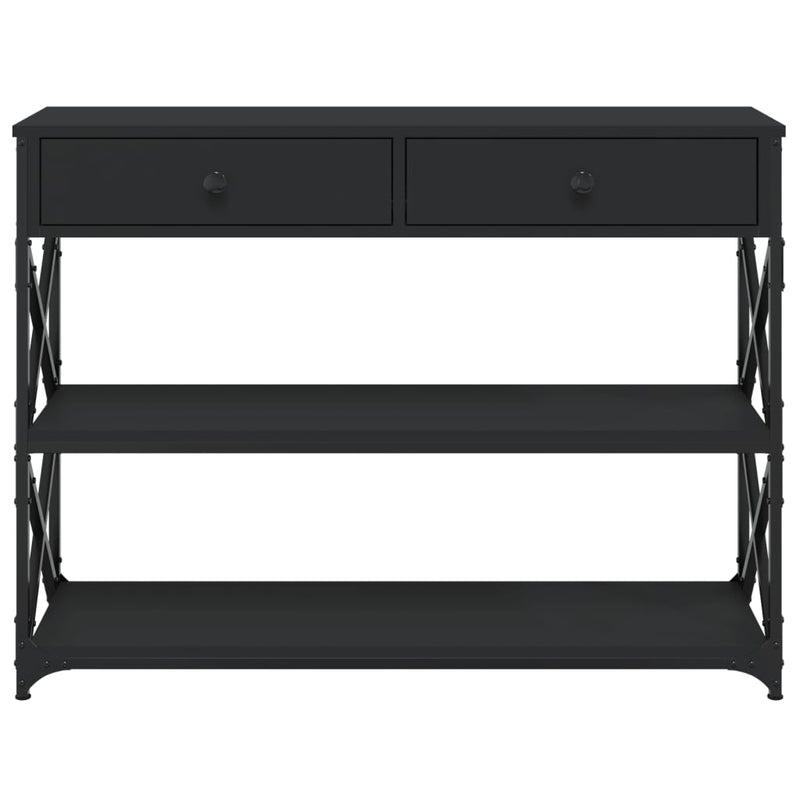 Console Table Black 100x28x75 cm Engineered Wood