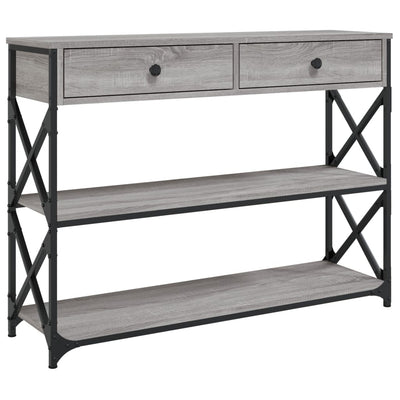 Console Table Grey Sonoma 100x28x75 cm Engineered Wood