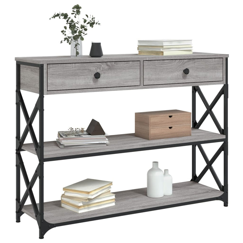 Console Table Grey Sonoma 100x28x75 cm Engineered Wood