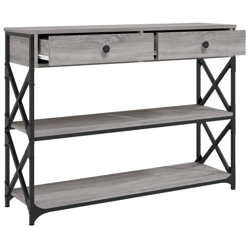 Console Table Grey Sonoma 100x28x75 cm Engineered Wood