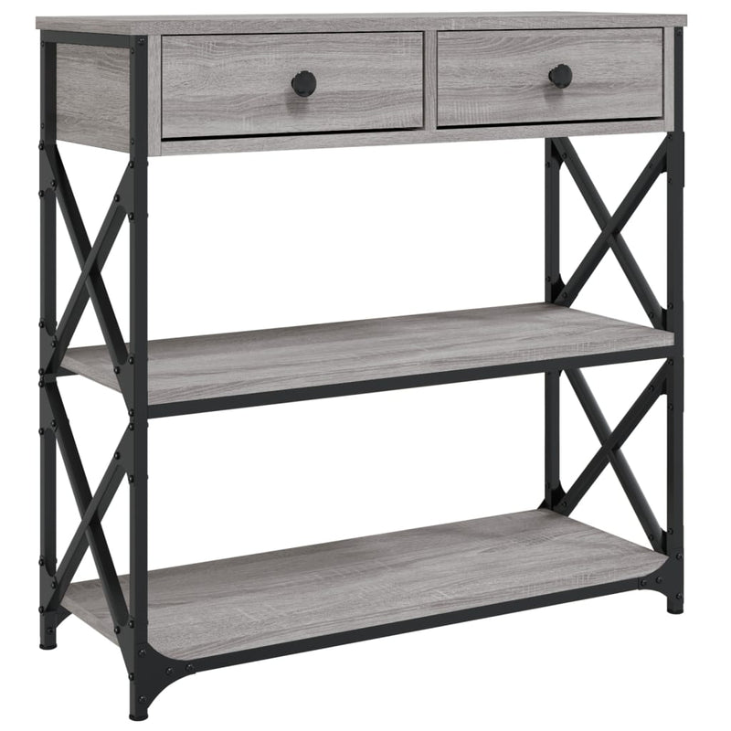 Console Table Grey Sonoma 75x28x75 cm Engineered Wood