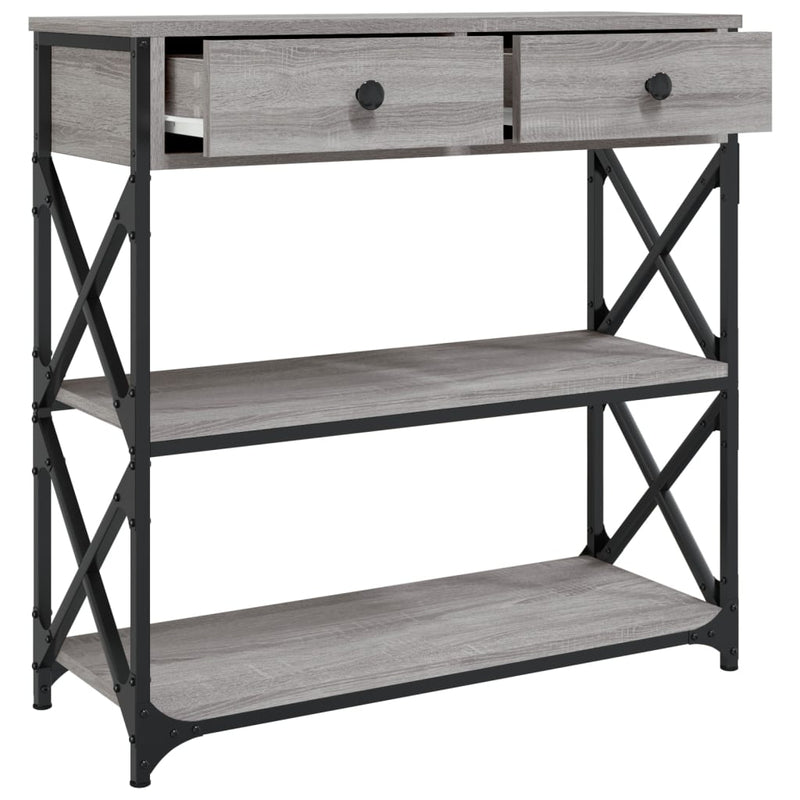 Console Table Grey Sonoma 75x28x75 cm Engineered Wood