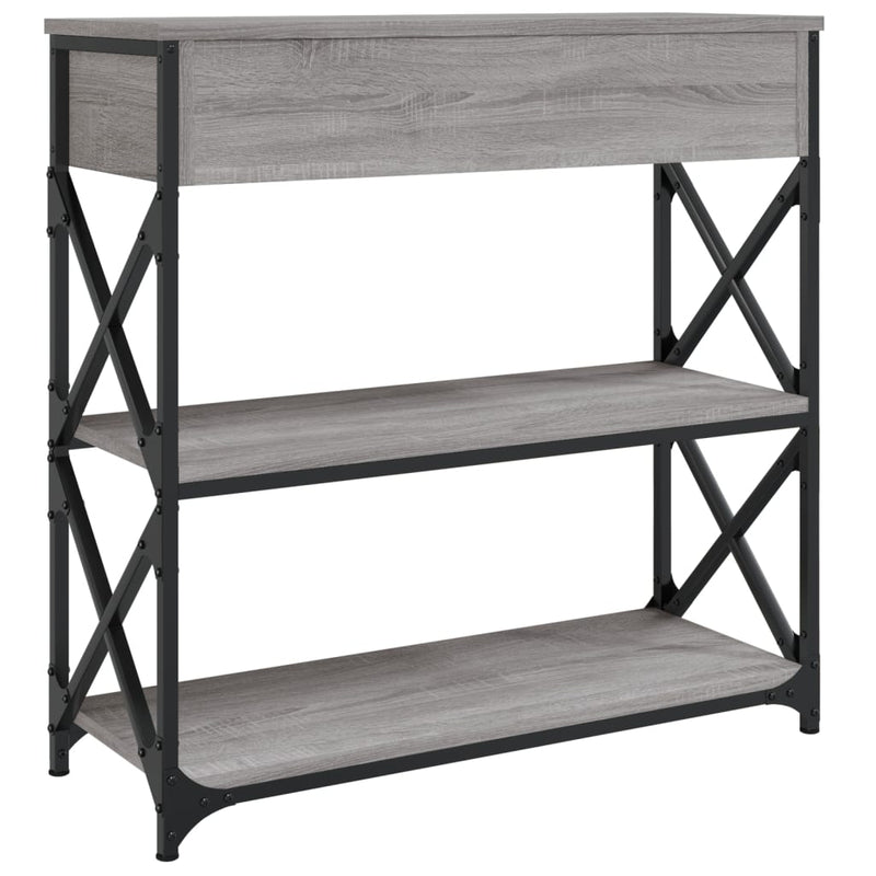 Console Table Grey Sonoma 75x28x75 cm Engineered Wood