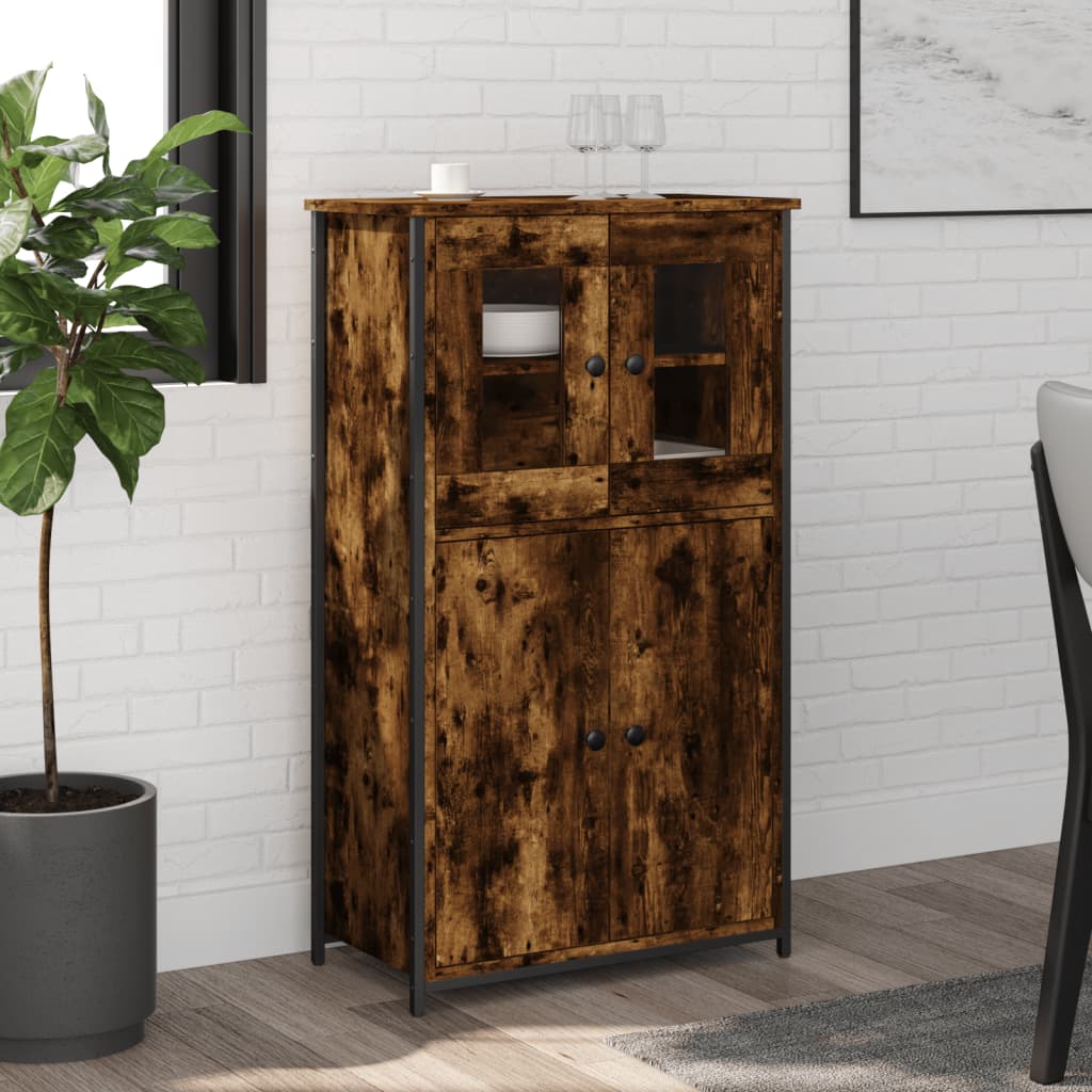 Highboard 62x32x106,5 cm Engineered Wood Smoked oak