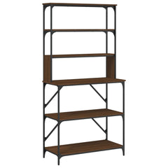 vidaXL Baker's Rack 6-Tier Brown Oak 90x40x180 cm Engineered Wood 2