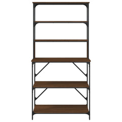 vidaXL Baker's Rack 6-Tier Brown Oak 90x40x180 cm Engineered Wood 4