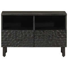 vidaXL TV Cabinet Black 70x33x46 cm Solid Wood Mango 3